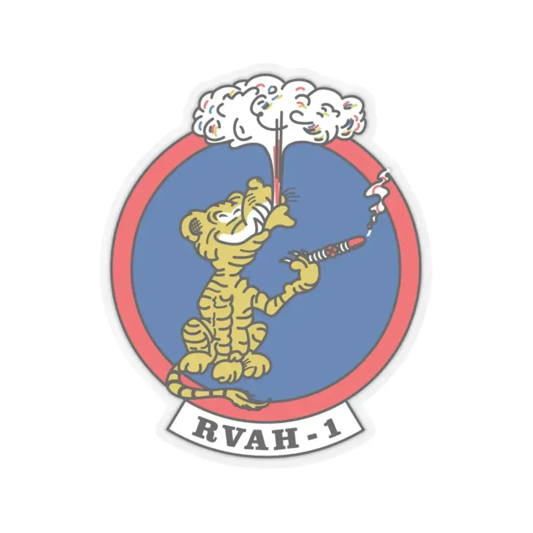 RVAH 1 (U.S. Navy) STICKER Vinyl Kiss-Cut Decal 3 Inch Transparent - The Sticker Space