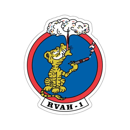 RVAH 1 (U.S. Navy) STICKER Vinyl Kiss-Cut Decal 4 Inch White - The Sticker Space