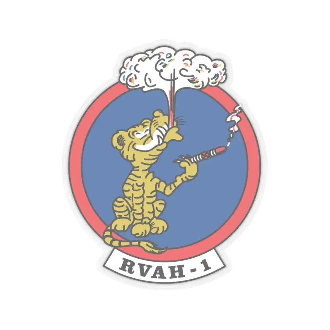 RVAH 1 (U.S. Navy) STICKER Vinyl Kiss-Cut Decal 6 Inch Transparent - The Sticker Space