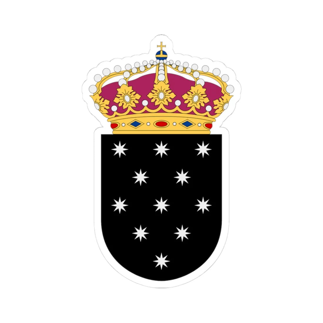 Rymdstyrelsen vapen (Sweden) (Coat of Arms) STICKER Vinyl Kiss-Cut Decal 3 Inch White - The Sticker Space