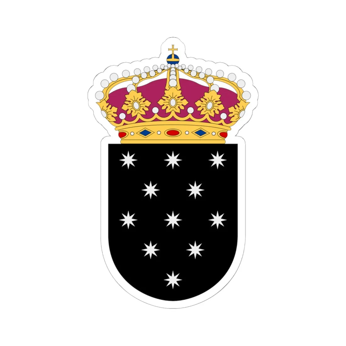 Rymdstyrelsen vapen (Sweden) (Coat of Arms) STICKER Vinyl Kiss-Cut Decal 6 Inch White - The Sticker Space