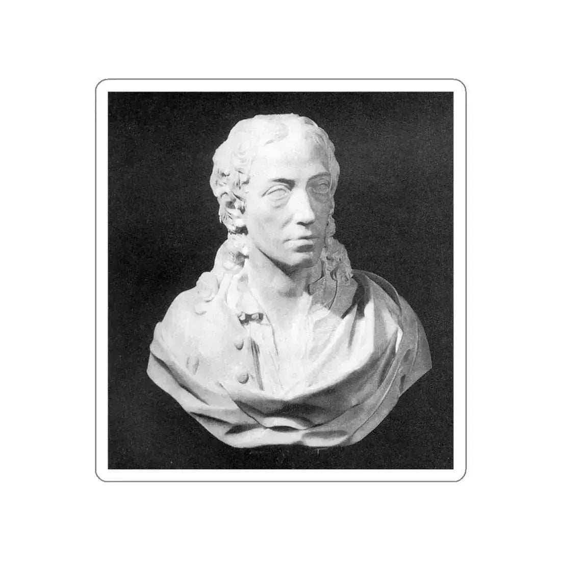 RYSBRACK, John Michael - Alexander Pope (Artwork) STICKER Vinyl Die-Cut Decal White Die-Cut 3 Inch - The Sticker Space
