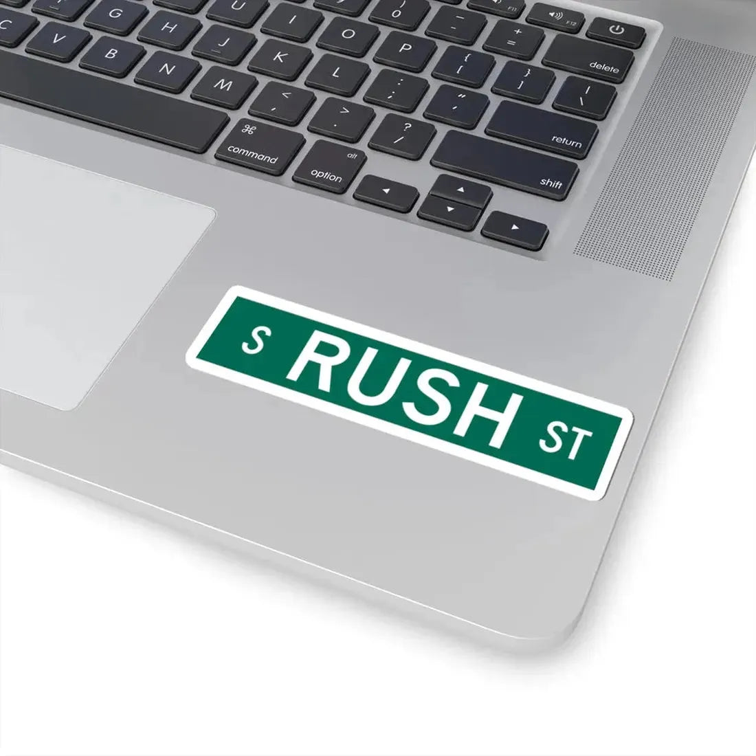 S Rush St Chicago (Illinois) (Road Sign) STICKER Vinyl Kiss-Cut Decal - The Sticker Space
