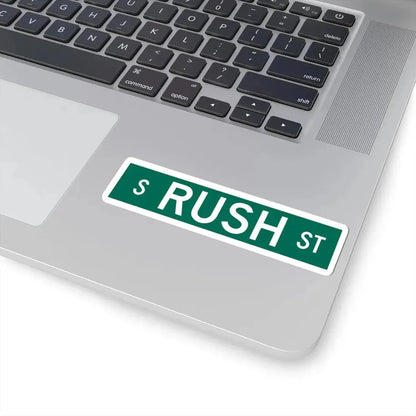 S Rush St Chicago (Illinois) (Road Sign) STICKER Vinyl Kiss-Cut Decal - The Sticker Space