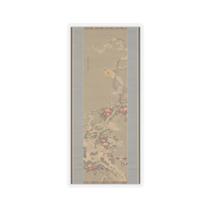 Sō Shiseki - Bird among Camellias in Snow - mid-18th century v1 - STICKER Vinyl Kiss-Cut Decal