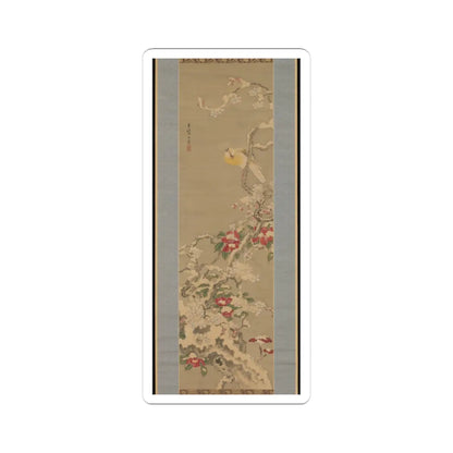 Sō Shiseki - Bird among Camellias in Snow - mid-18th century v1 - STICKER Vinyl Kiss-Cut Decal