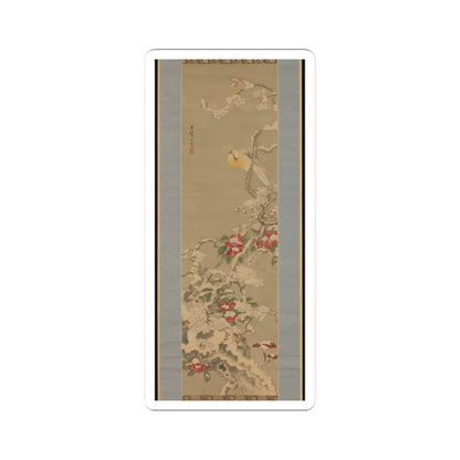 Sō Shiseki - Bird among Camellias in Snow - mid-18th century v1 - STICKER Vinyl Kiss-Cut Decal