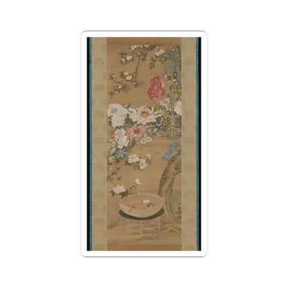 Sō Shizan - Flowers and Goldfish - 18th century v1 - STICKER Vinyl Kiss-Cut Decal
