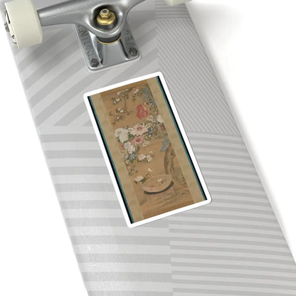 Sō Shizan - Flowers and Goldfish - 18th century v1 - STICKER Vinyl Kiss-Cut Decal