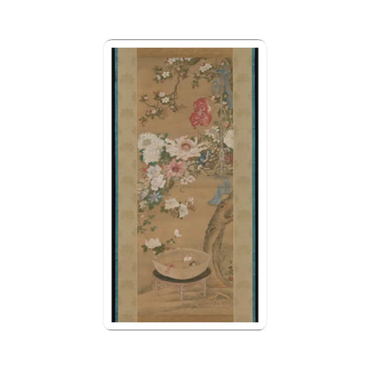 Sō Shizan - Flowers and Goldfish - 18th century v1 - STICKER Vinyl Kiss-Cut Decal