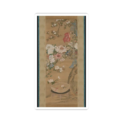Sō Shizan - Flowers and Goldfish - 18th century v1 - STICKER Vinyl Kiss-Cut Decal