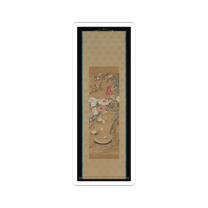 Sō Shizan - Flowers and Goldfish - 18th century v2 - STICKER Vinyl Kiss-Cut Decal