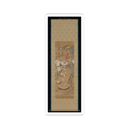 Sō Shizan - Flowers and Goldfish - 18th century v2 - STICKER Vinyl Kiss-Cut Decal