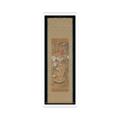 Sō Shizan - Flowers and Goldfish - 18th century v2 - STICKER Vinyl Kiss-Cut Decal