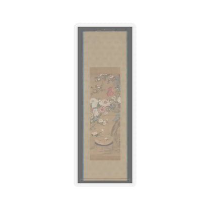 Sō Shizan - Flowers and Goldfish - 18th century v2 - STICKER Vinyl Kiss-Cut Decal
