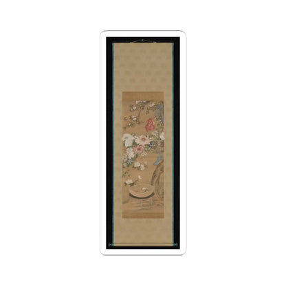 Sō Shizan - Flowers and Goldfish - 18th century v2 - STICKER Vinyl Kiss-Cut Decal
