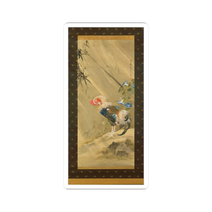 Sō Shizan - Rooster in a Storm - 1783 - STICKER Vinyl Kiss-Cut Decal