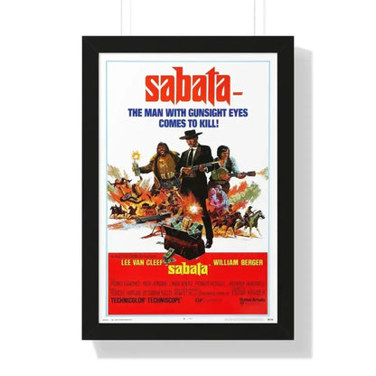 SABATA 1969 - Framed Movie Poster 16″ x 24″ Black - The Sticker Space