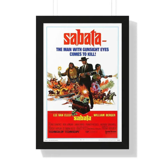 SABATA 1969 - Framed Movie Poster 16″ x 24″ Black - The Sticker Space