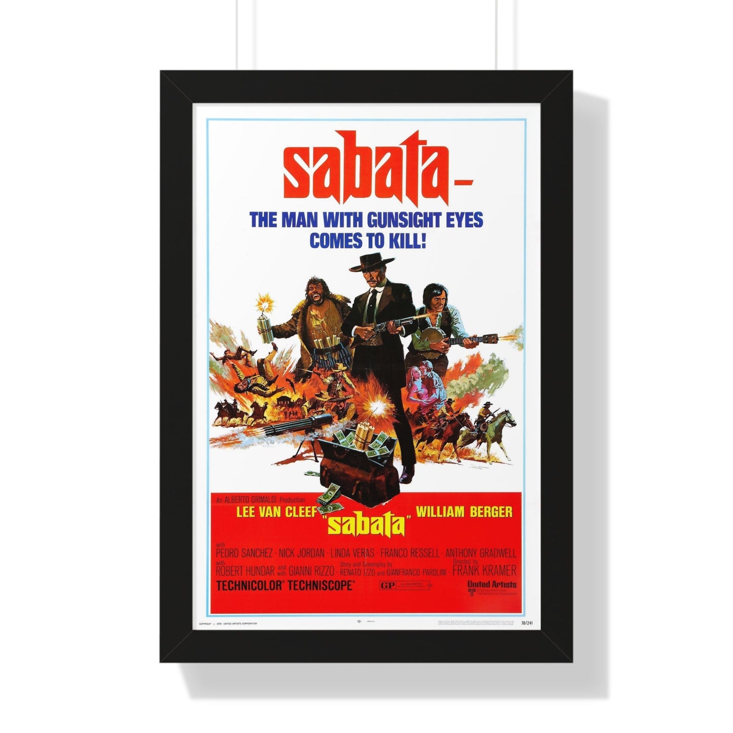 SABATA 1969 - Framed Movie Poster-16″ x 24″-The Sticker Space