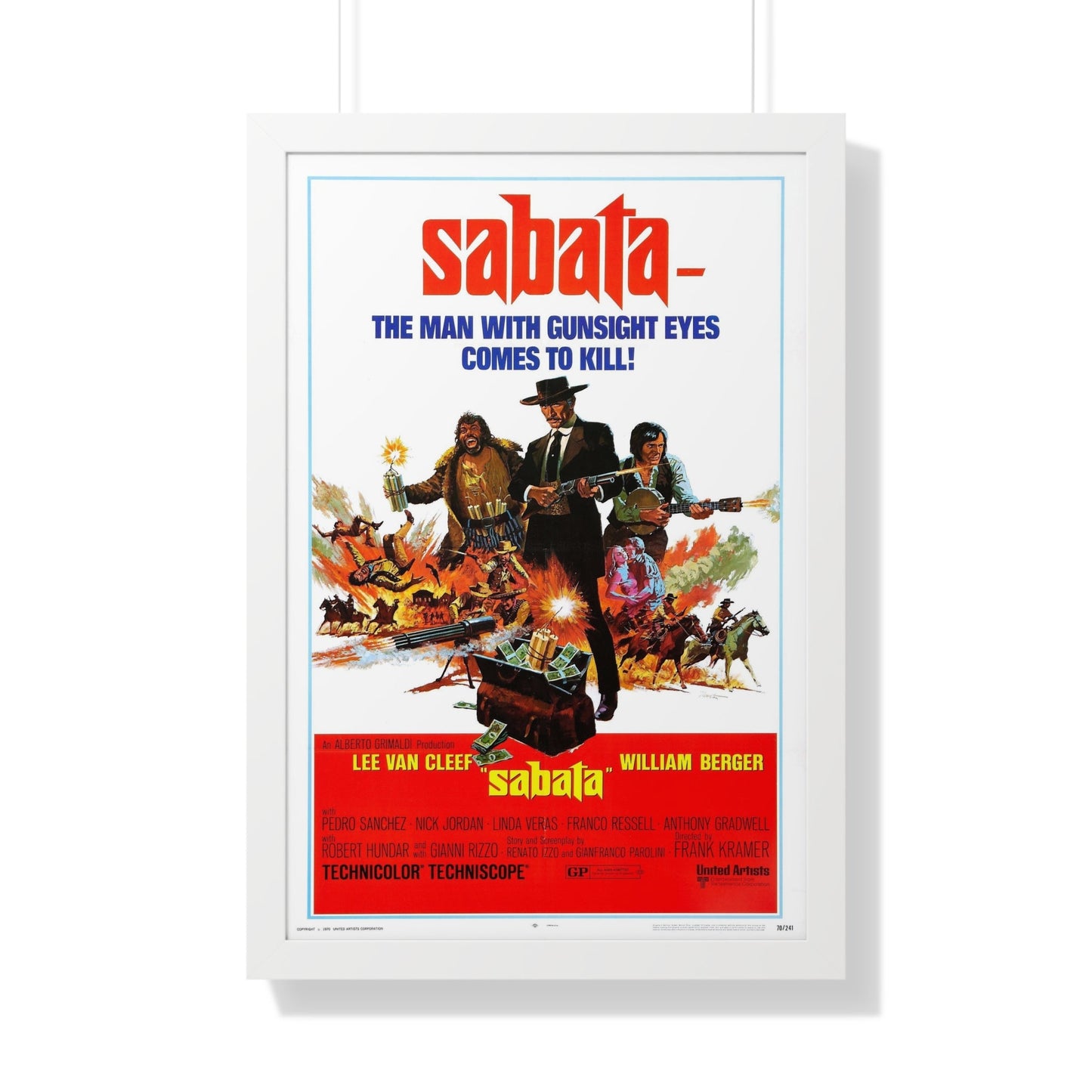 SABATA 1969 - Framed Movie Poster-20" x 30"-The Sticker Space