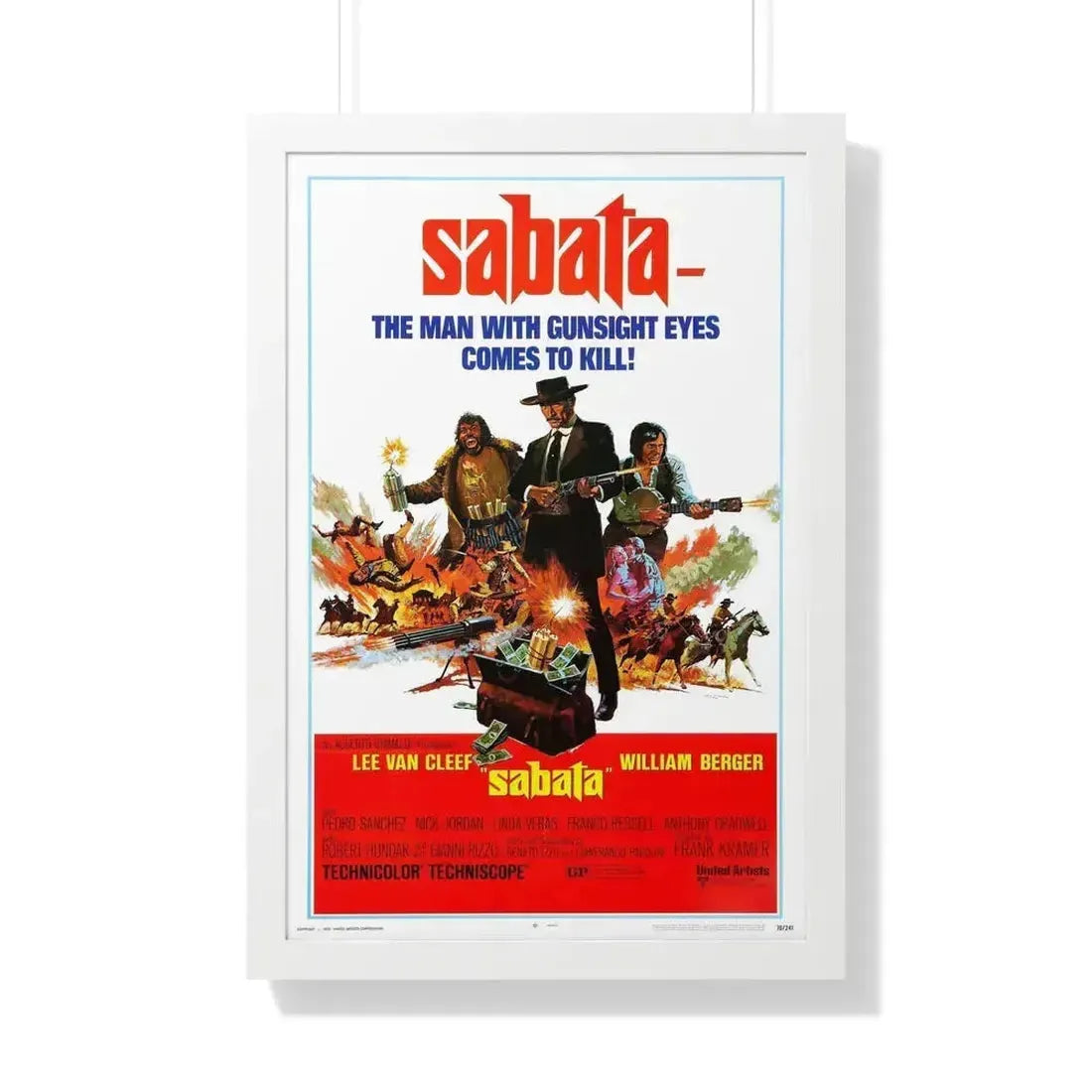 SABATA 1969 - Framed Movie Poster 20" x 30" White - The Sticker Space