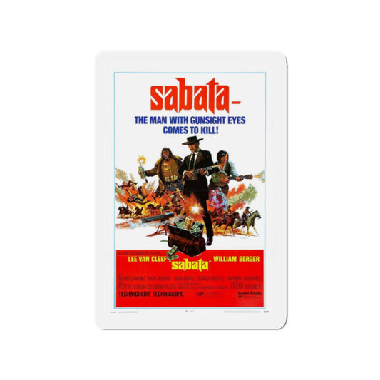 SABATA 1969 Movie Poster - Refrigerator Magnet-2" x 2"-The Sticker Space