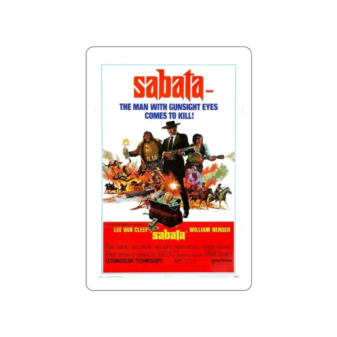 SABATA 1969 Movie Poster STICKER Vinyl Die-Cut Decal - The Sticker Space