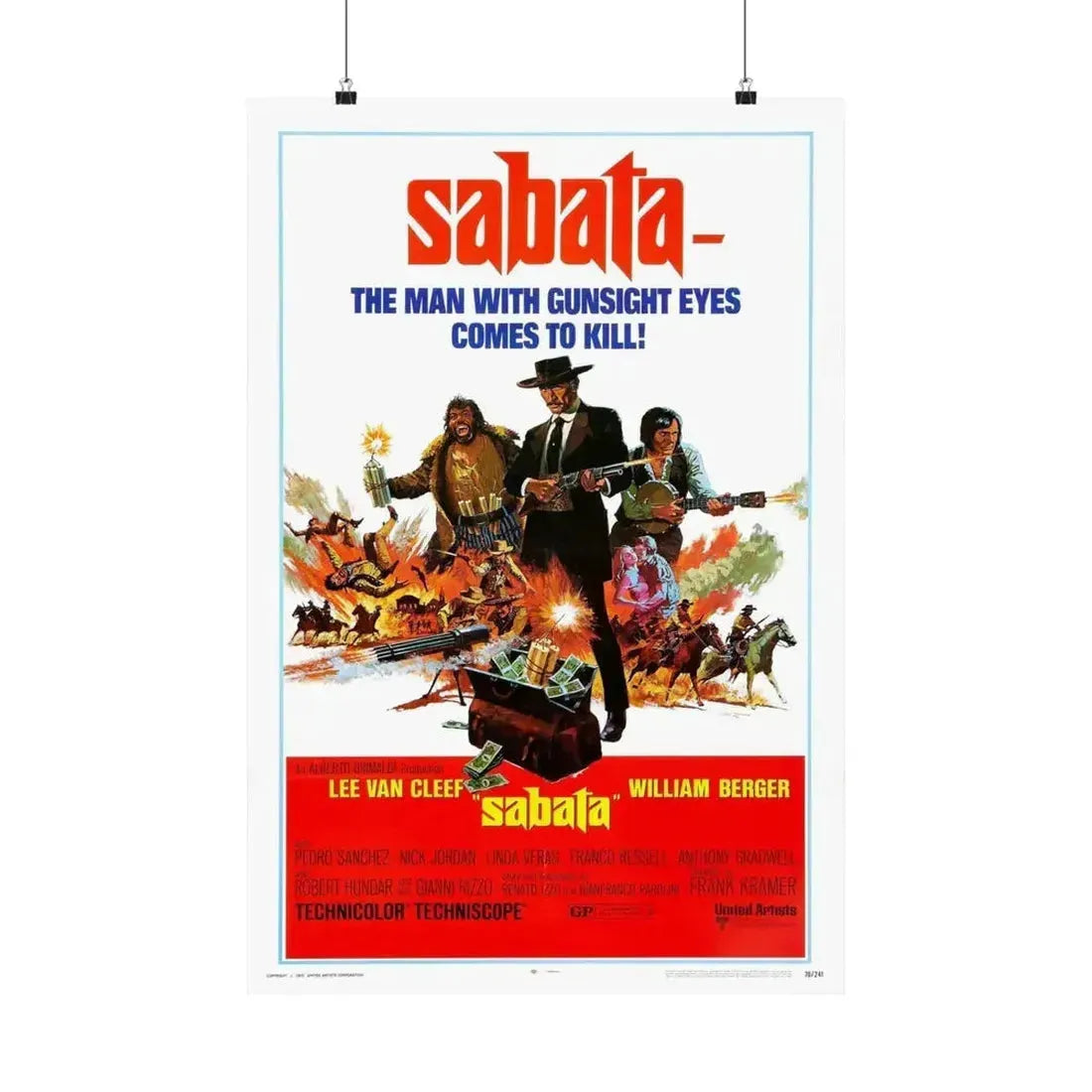 SABATA 1969 - Paper Movie Poster 20″ x 30″ Matte - The Sticker Space