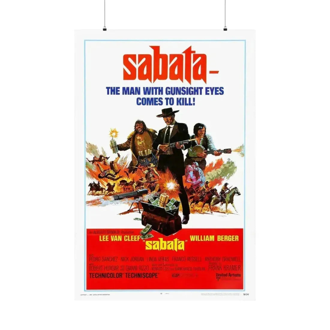 SABATA 1969 - Paper Movie Poster 36" x 54" Matte - The Sticker Space