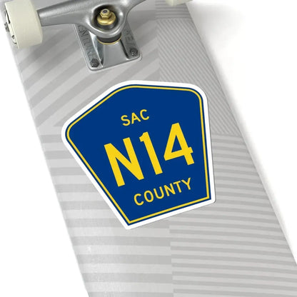 Sac County Route N14 IA (Iowa) (Road Sign) STICKER Vinyl Kiss-Cut Decal - The Sticker Space