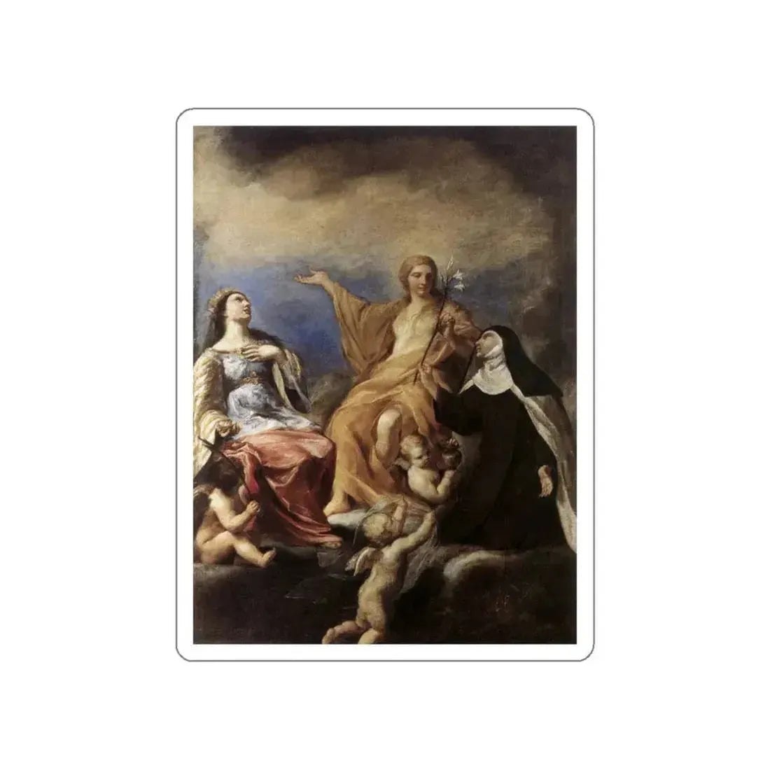 SACCHI, Andrea - The Three Magdalenes (Artwork) STICKER Vinyl Die-Cut Decal White Die-Cut 3 Inch - The Sticker Space