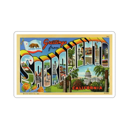 Sacramento California (Greeting Cards) STICKER Vinyl Die-Cut Decal - The Sticker Space