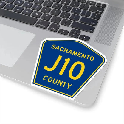 Sacramento County J10 (California) (Road Sign) STICKER Vinyl Kiss-Cut Decal - The Sticker Space