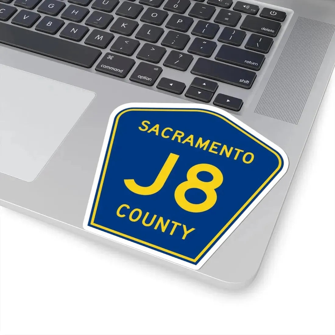 Sacramento County J8 (California) (Road Sign) STICKER Vinyl Kiss-Cut Decal - The Sticker Space