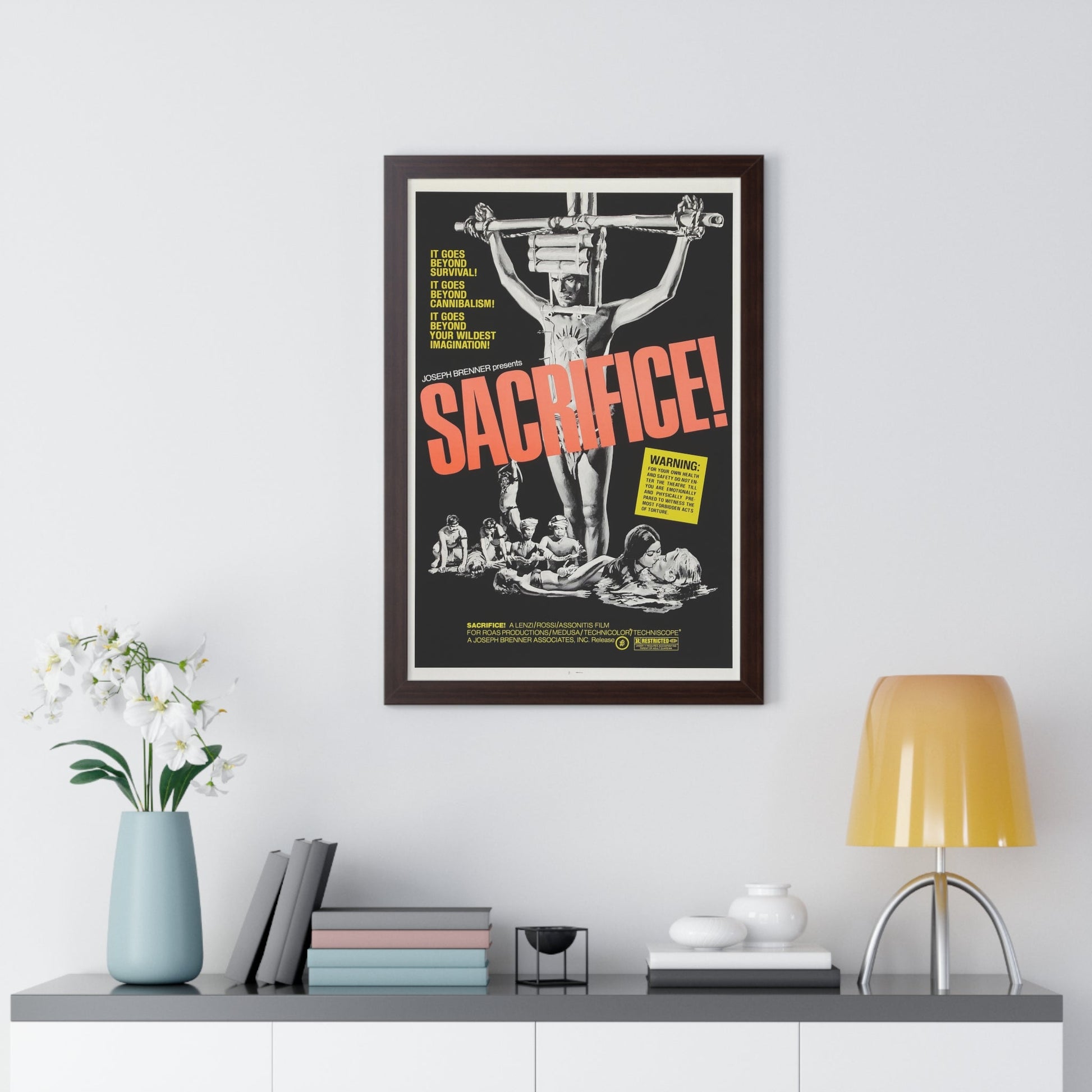 SACRIFICE! (MAN FROM DEEP RIVER) 1972 - Framed Movie Poster-The Sticker Space