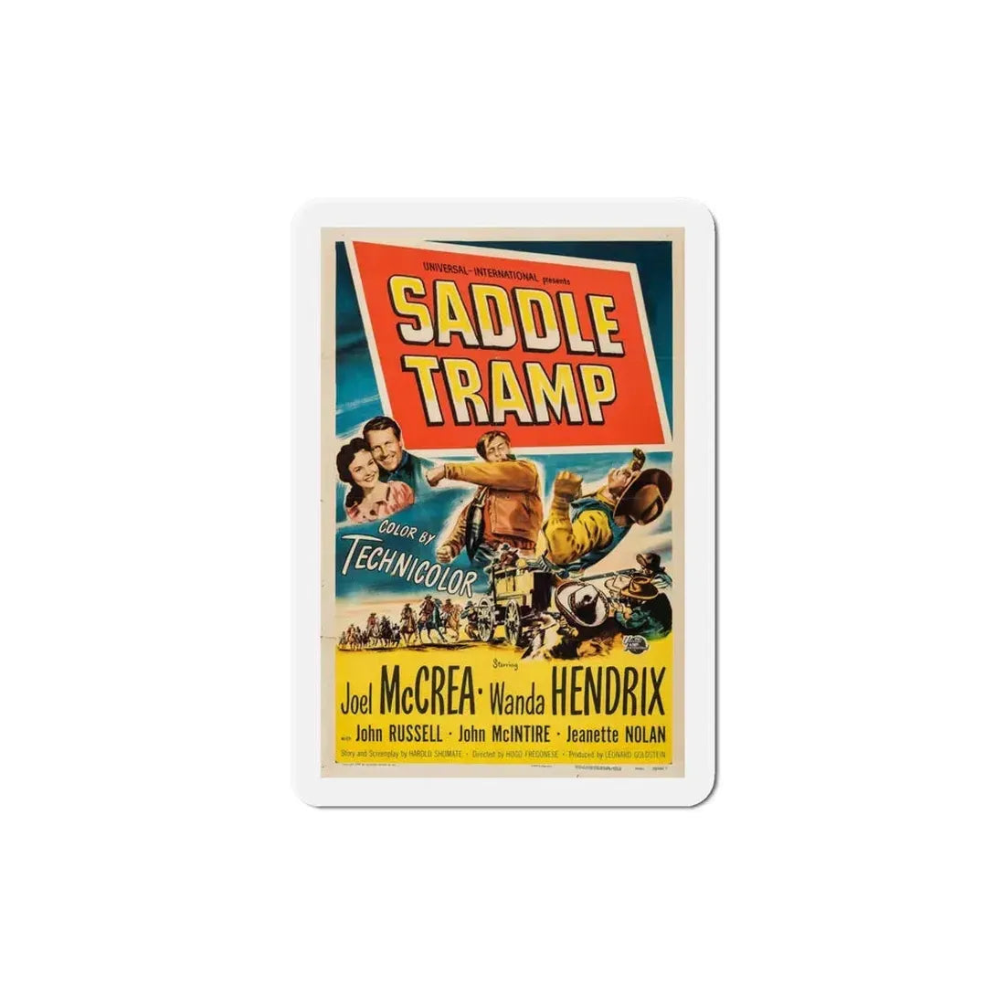 Saddle Tramp 1950 Movie Poster Refrigerator Magnet 5 Inch - The Sticker Space