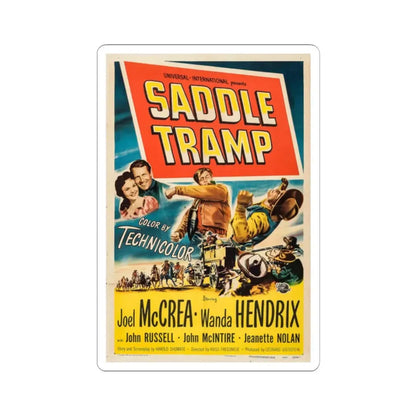 Saddle Tramp 1950 Movie Poster - STICKER Vinyl Kiss-Cut Decal 2 Inch White - The Sticker Space