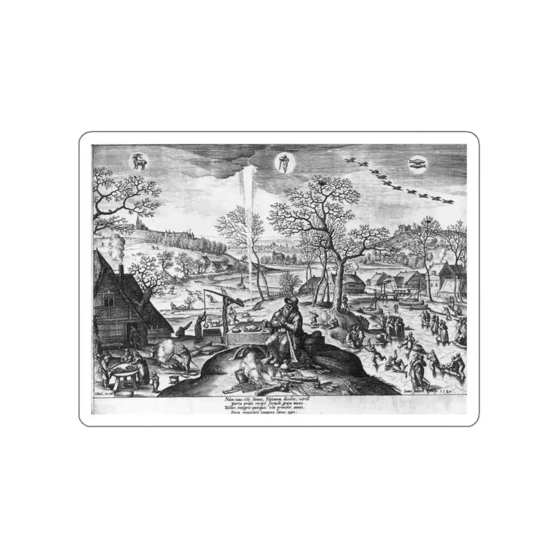 SADELER, Jan I - Winter (Artwork) STICKER Vinyl Die-Cut Decal White Die-Cut 4 Inch - The Sticker Space