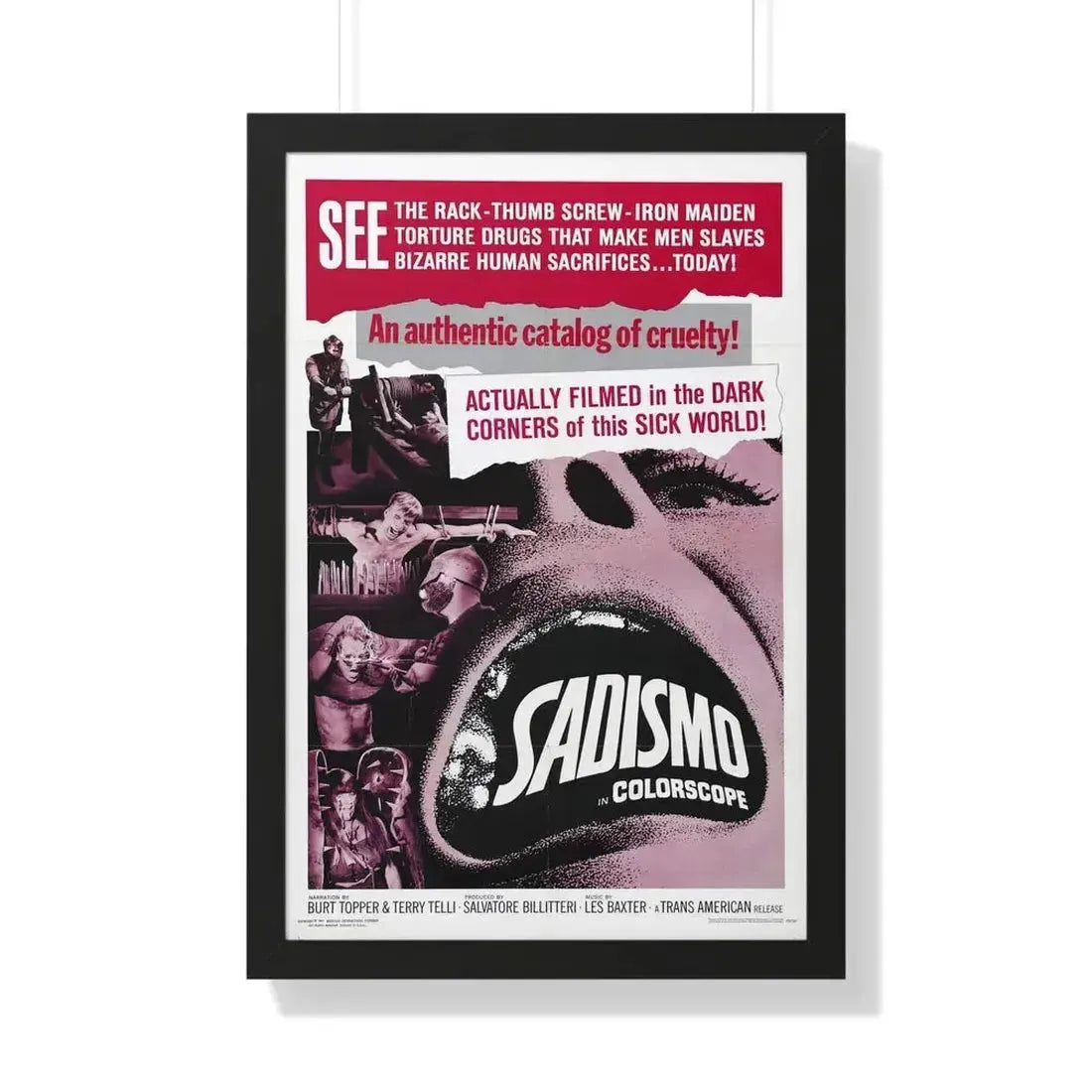 SADISMO 1967 - Framed Movie Poster 20" x 30" Black - The Sticker Space
