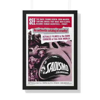 SADISMO 1967 - Framed Movie Poster 20" x 30" Black - The Sticker Space