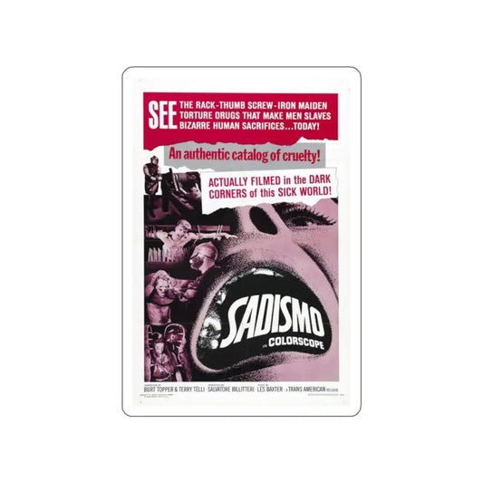 SADISMO 1967 Movie Poster STICKER Vinyl Die-Cut Decal 2 Inch - The Sticker Space