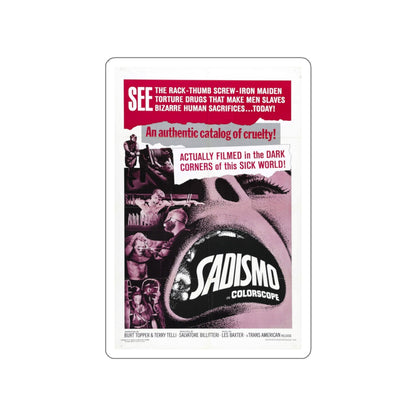 SADISMO 1967 Movie Poster STICKER Vinyl Die-Cut Decal-White-The Sticker Space