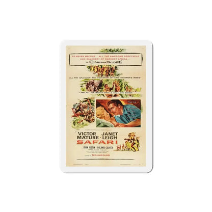 Safari 1956 Movie Poster Refrigerator Magnet - The Sticker Space