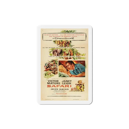 Safari 1956 Movie Poster Refrigerator Magnet - The Sticker Space