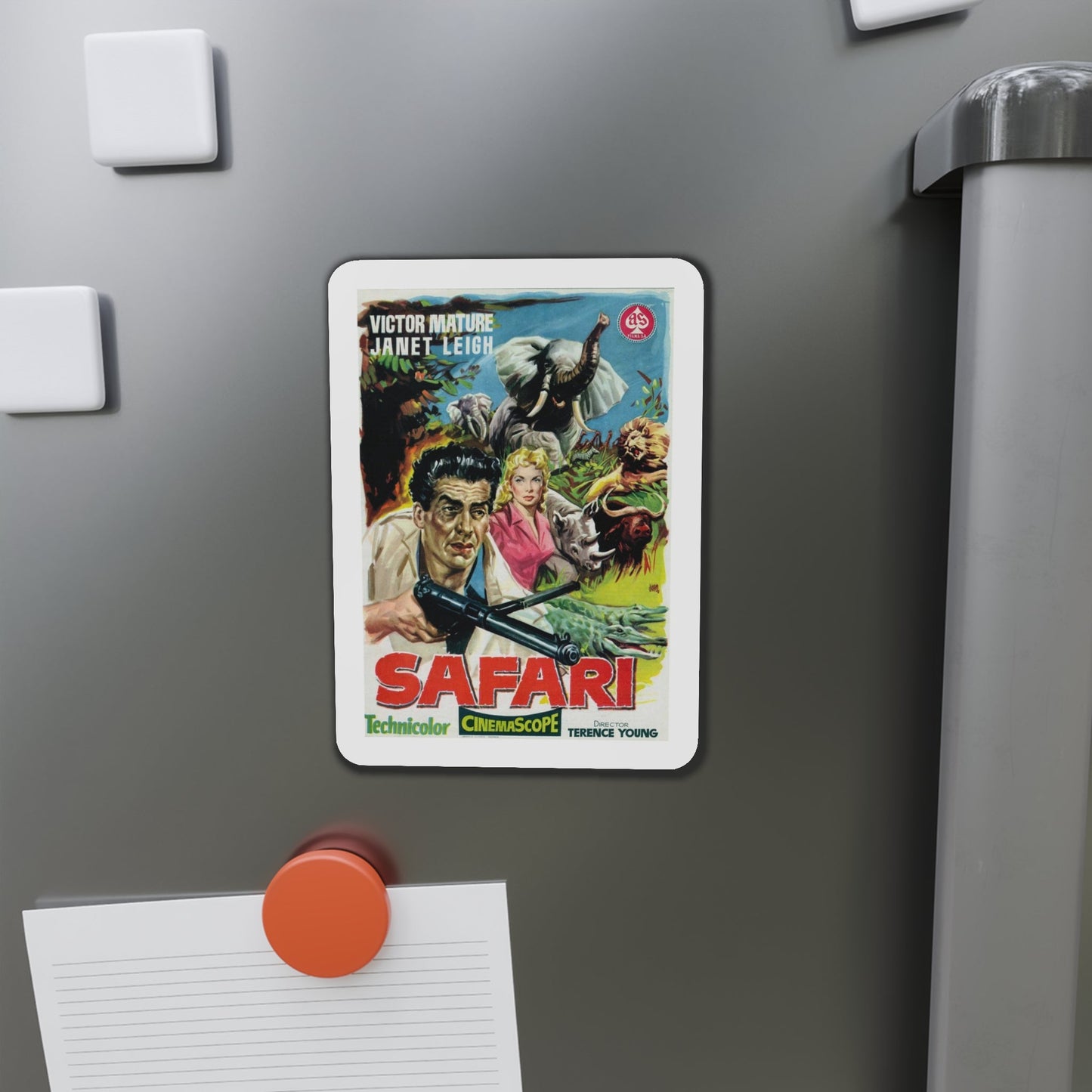 Safari 1956 v2 Movie Poster Die-Cut Magnet-The Sticker Space