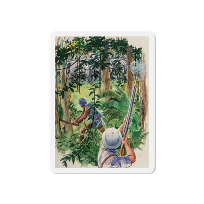 Safari children's book illustration (Magazine Illustration) Refrigerator Magnet 6 Inch Die-Cut - The Sticker Space