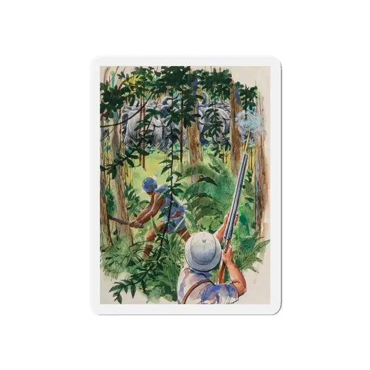 Safari children's book illustration (Magazine Illustration) Refrigerator Magnet 6 Inch Die-Cut - The Sticker Space