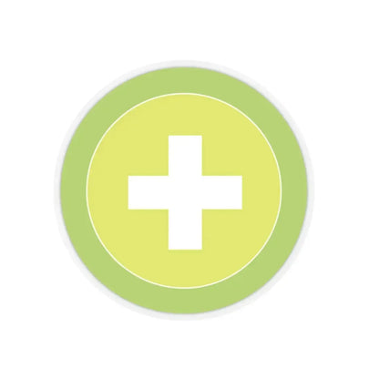 Safety (Boy Scout Merit Badge) STICKER Vinyl Kiss-Cut Decal 2 Inch Transparent - The Sticker Space