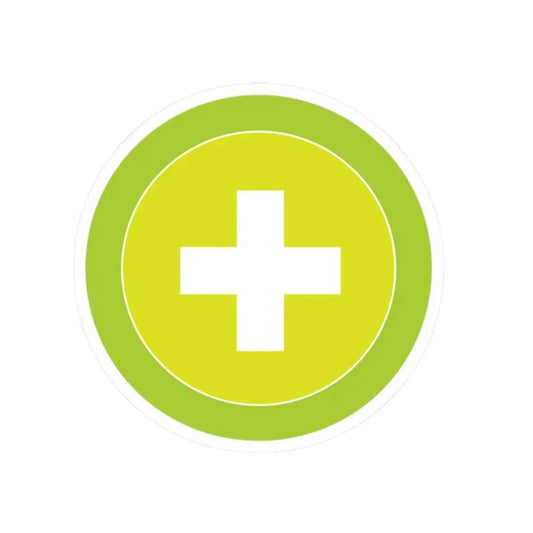 Safety (Boy Scout Merit Badge) STICKER Vinyl Kiss-Cut Decal 2 Inch White - The Sticker Space